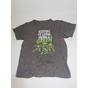 TMNT Keeping It Lean, Mean & Green T-Shirt. Gray Large Teenage Mutant Ninja Turt
